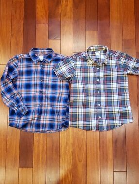 Carter's Boys size 12 Plaid Button Down Shirts.